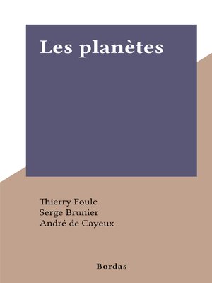cover image of Les planètes